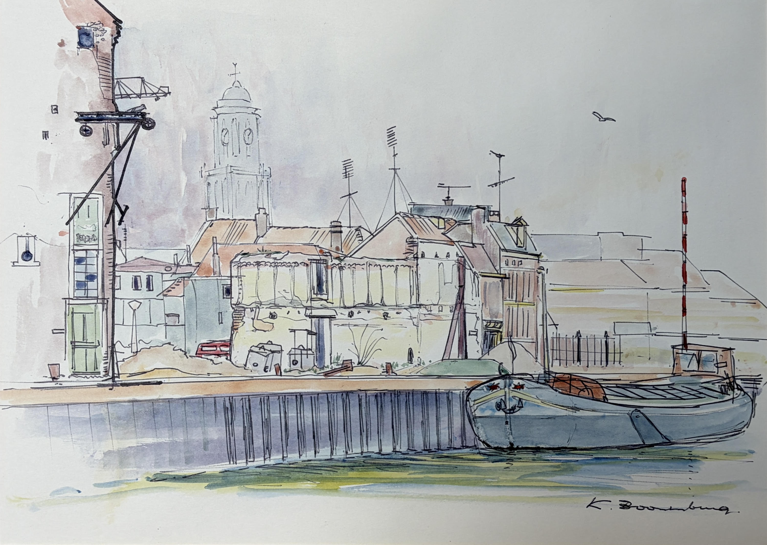 Tekening Boonenburg Broerenkwartier voor communicatie Monumentendag