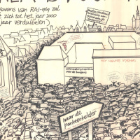 08 - Spotprent over het stadhuisplan: Regeren is vooruitzien!